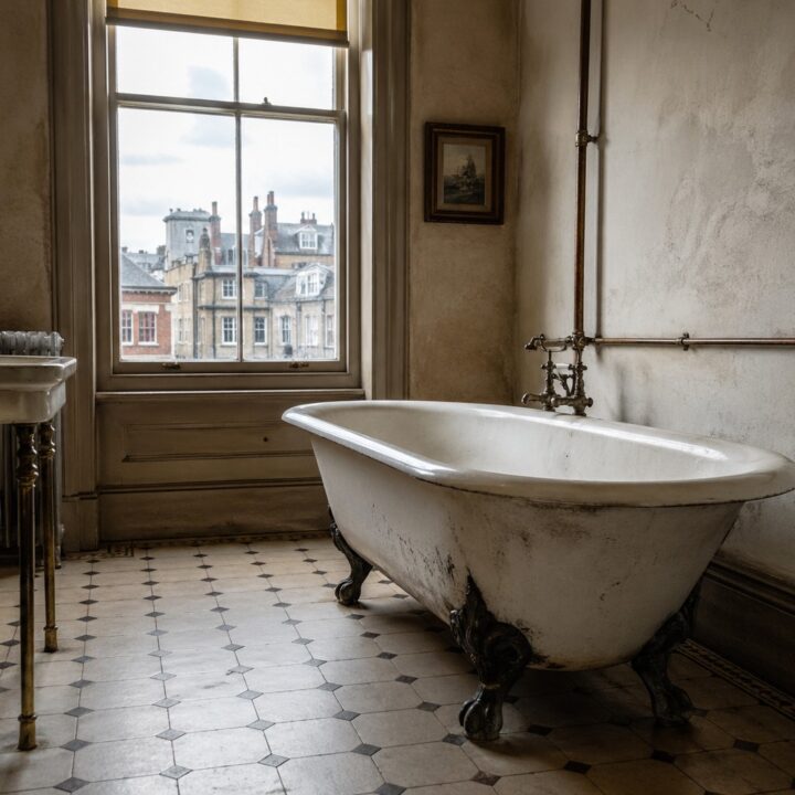 Removing Rust Stains from Bathtubs Caused by Old Pipes in Period Properties