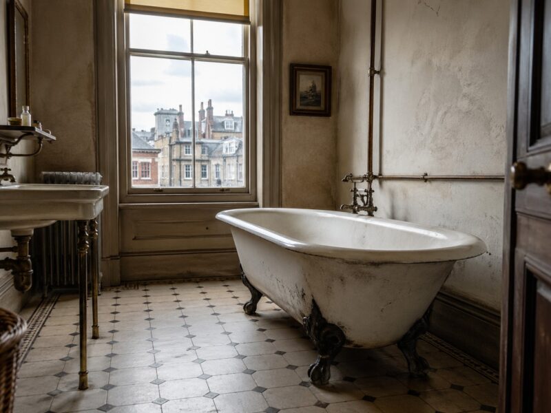 Removing Rust Stains from Bathtubs Caused by Old Pipes in Period Properties